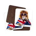 British Lion Coasters - Union Jack Flag - UK Home Decor (Set of 4)