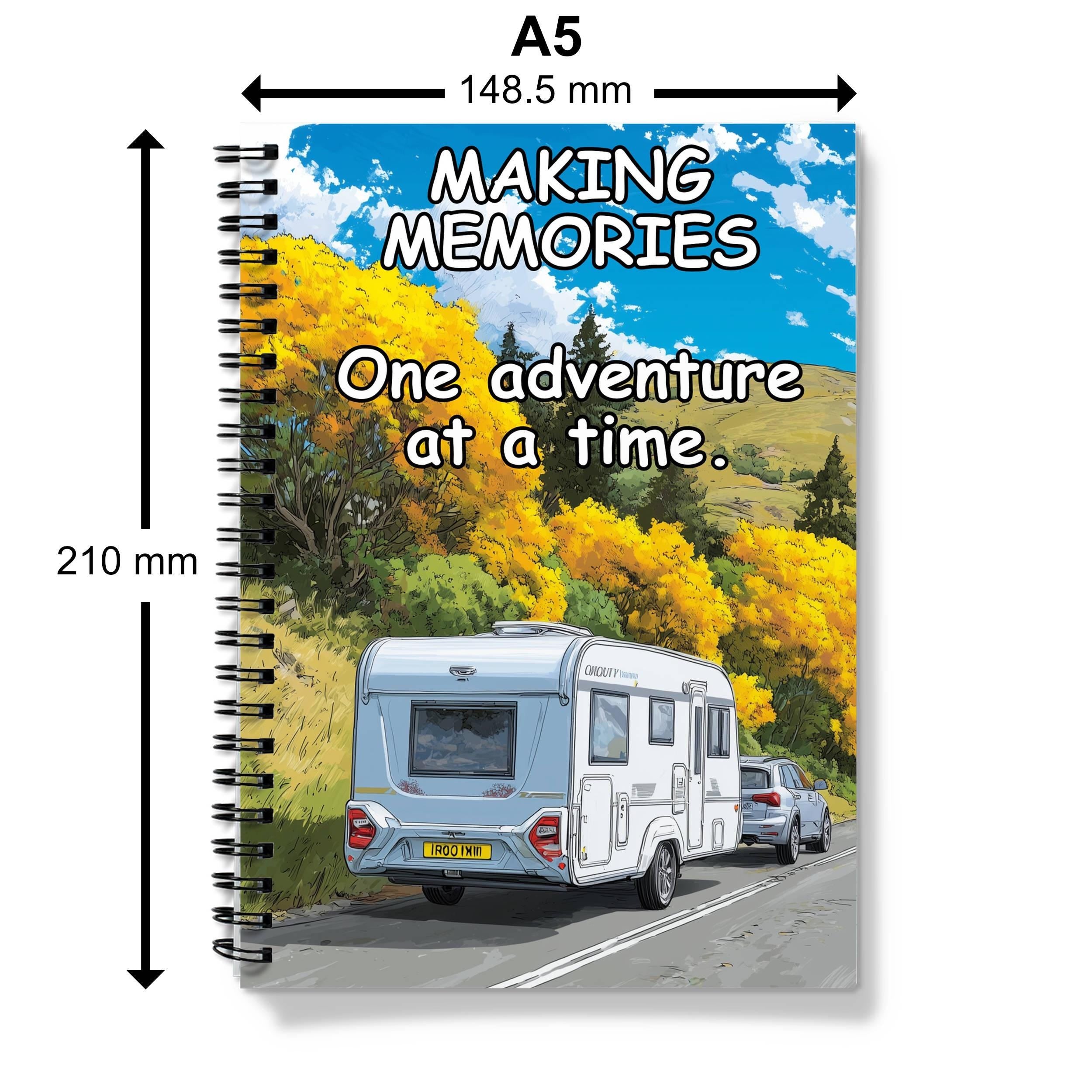 Caravan Travel Journal: A5 Spiral Notebook for Road Trips