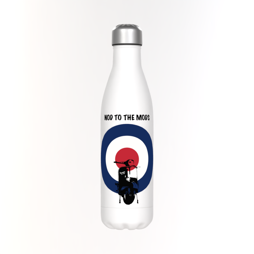Mod Scooter Metal Thermos: 500ml Hot/Cold Drinks Bottle