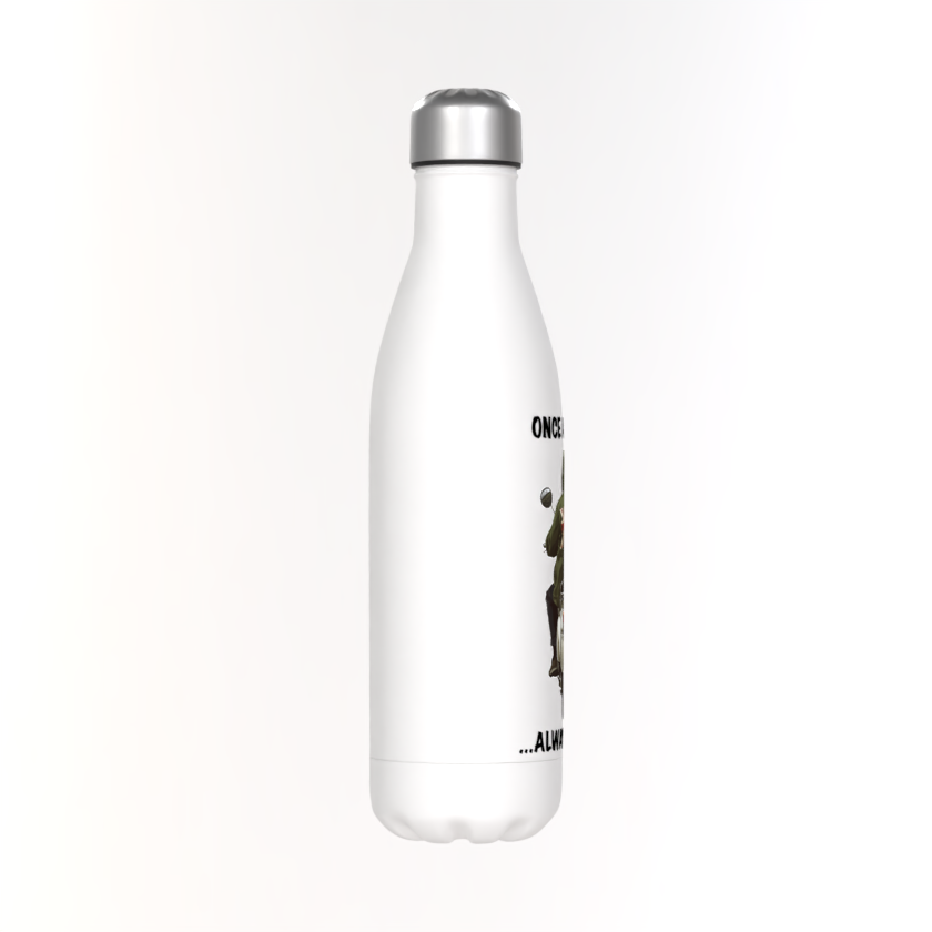 Retro Mod Scooter Water Bottle: Insulated Stainless Steel, 500ml