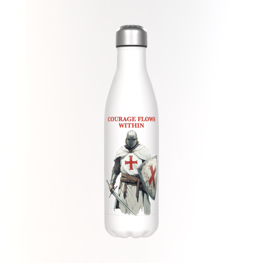 Templar Knight Thermos Flask – Medieval Stainless Steel Water Bottle