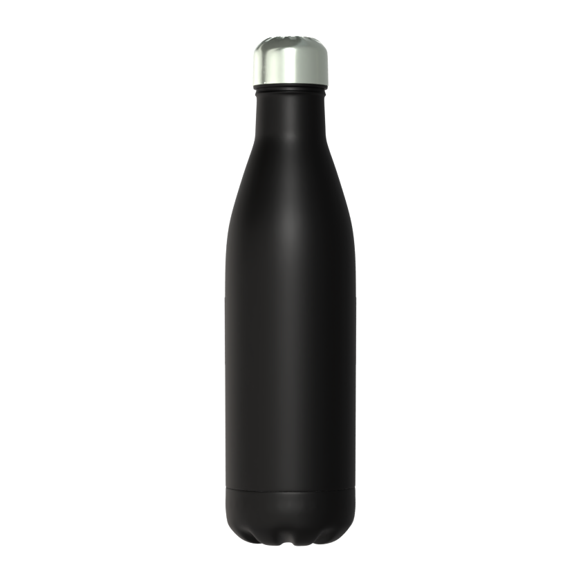 Drummer Gift: Black Metal Thermos Water Bottle (500ml)