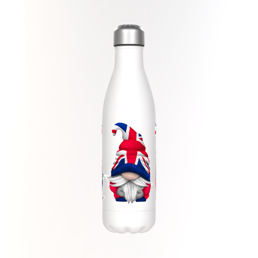 Union Jack Gonk Insulated Water Bottle: 500ml British Travel Flask
