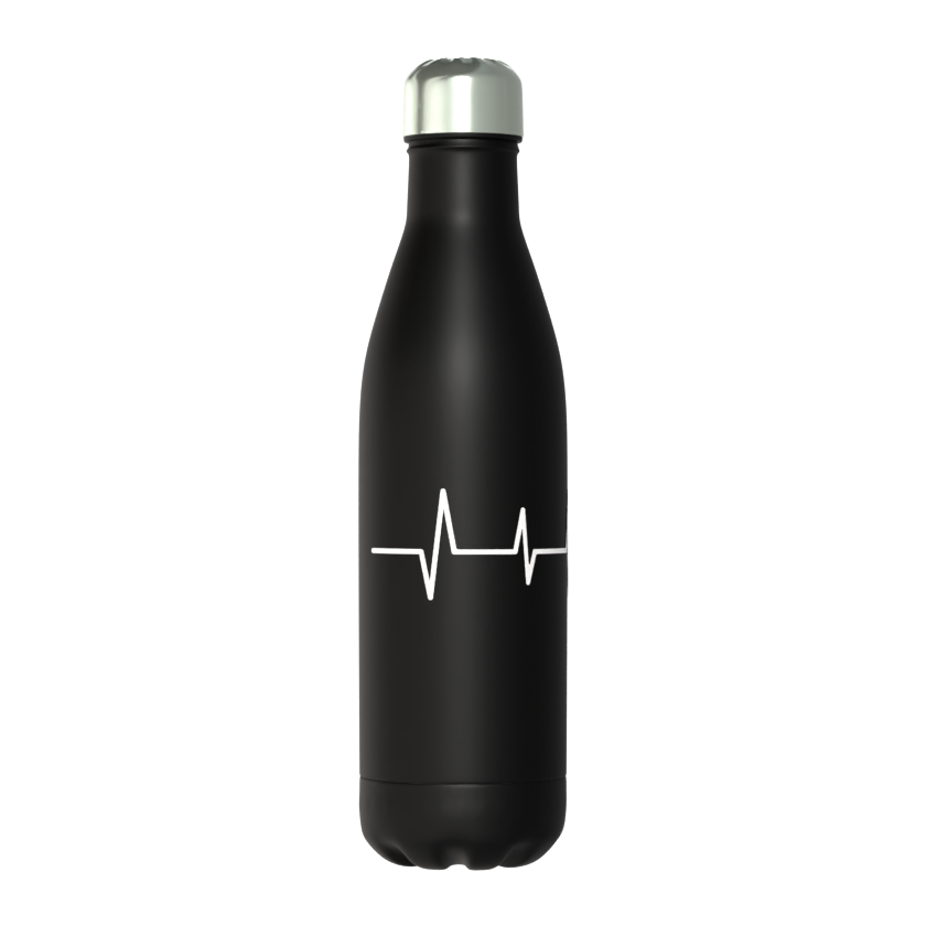 Football Heartbeat 50cl Thermos Bottle - Insulated Stainless Steel Water Bottle