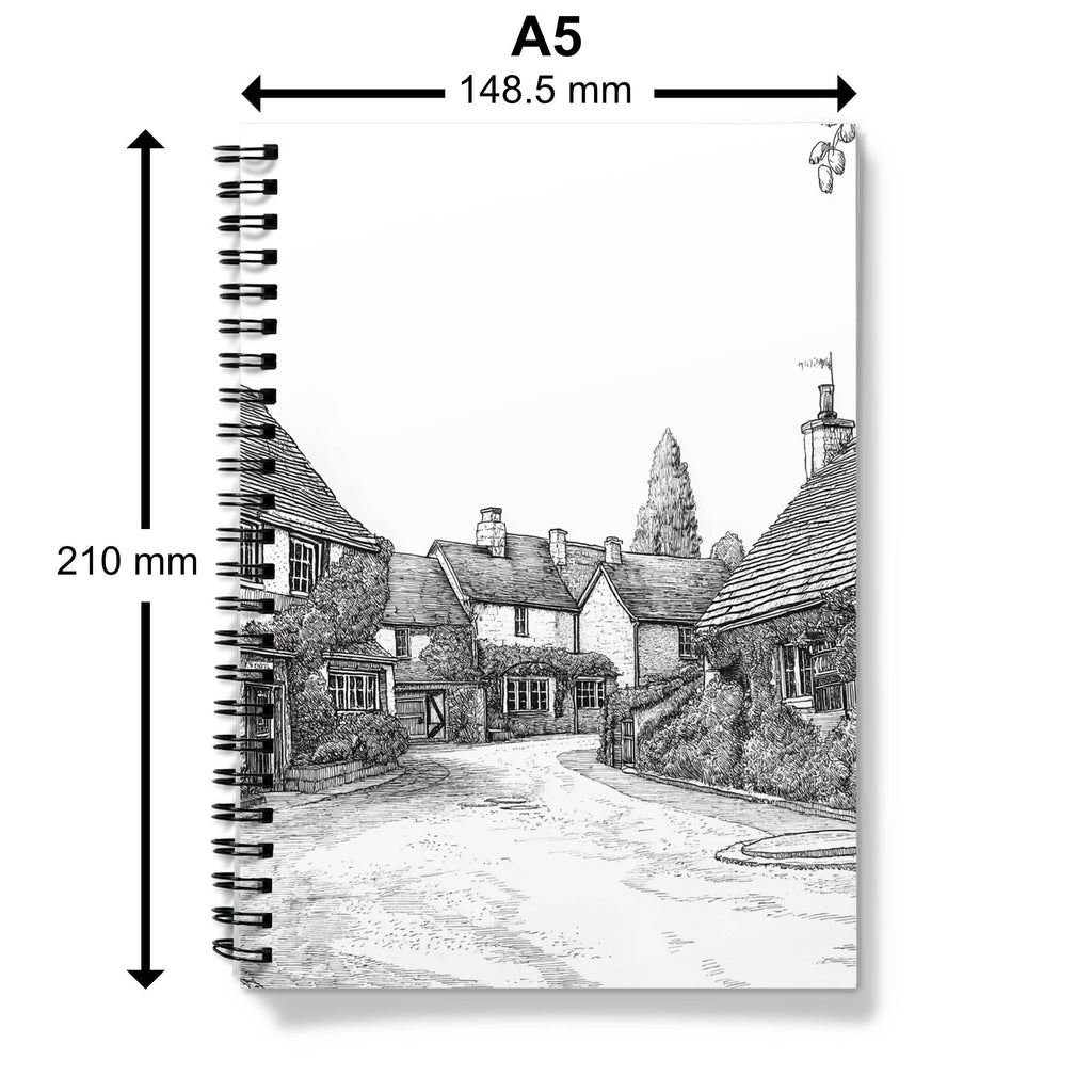 Cotswolds Scene Spiral Notebook: A5 Travel Journal for Writers & Artists