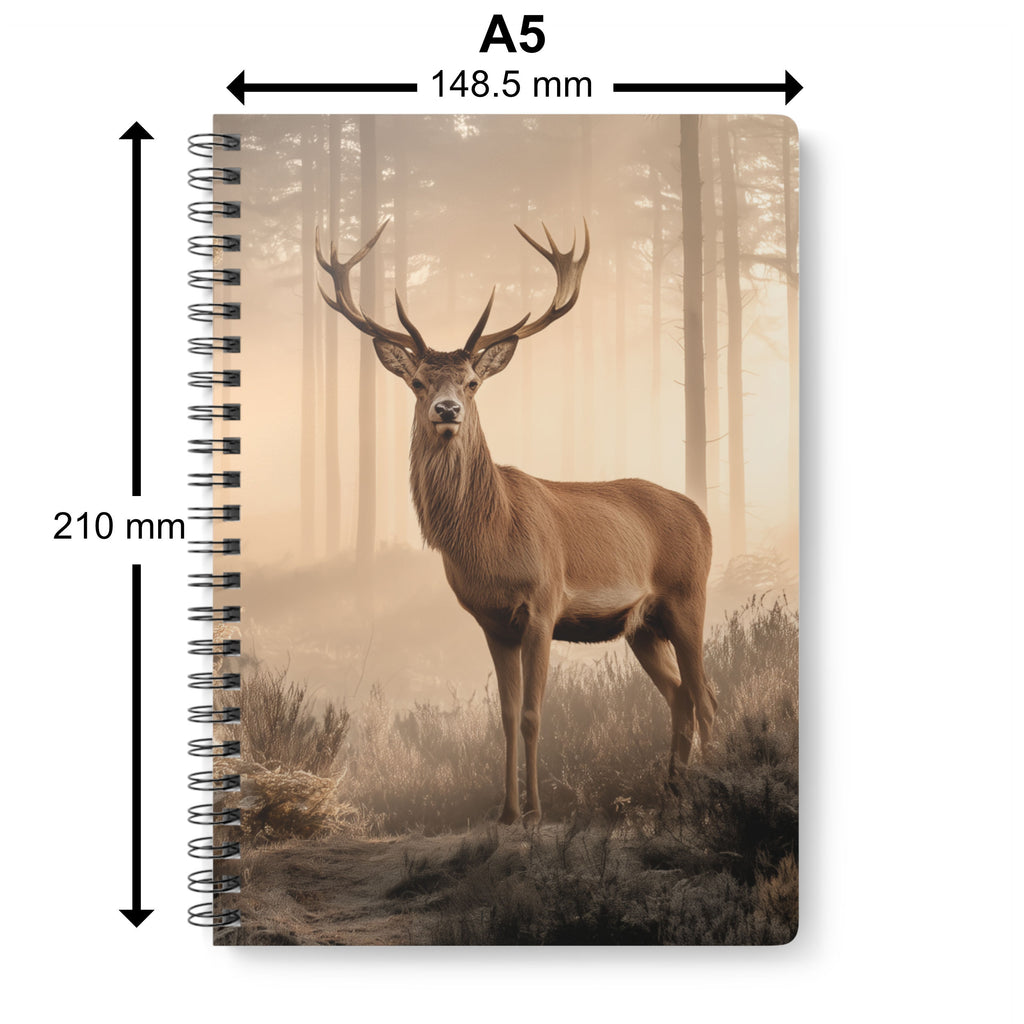 Stag Scene A5 Spiral Notebook