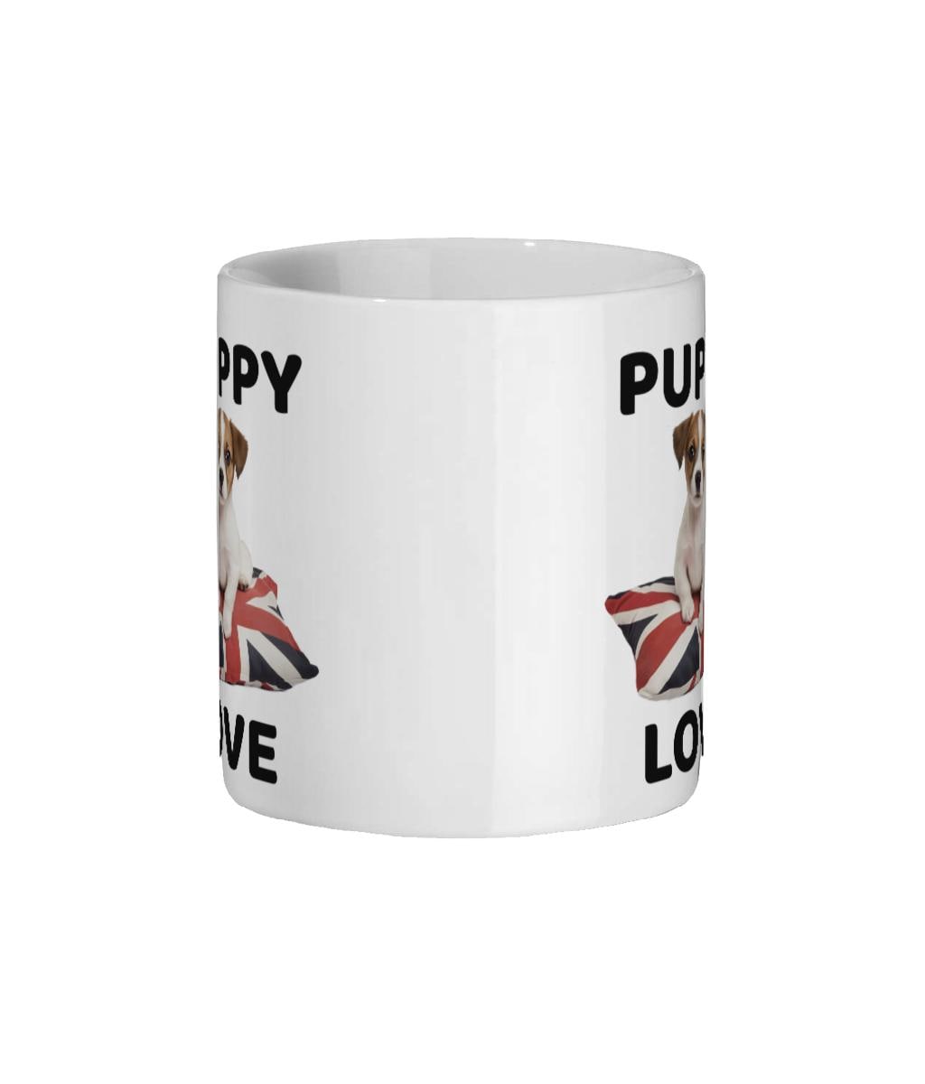 Jack Russell Puppy Mug: British Union Jack Dog Lover Gift