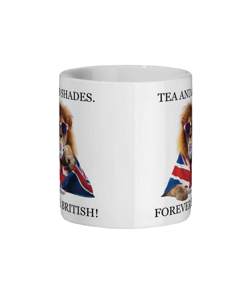 Regal Lion UK Mug: Funny British Tea Cup