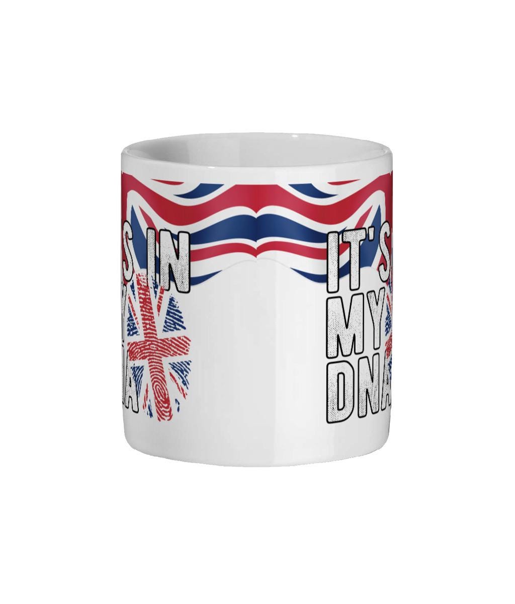 Union Jack Mug: British Pride UK Flag Fingerprint Coffee Cup
