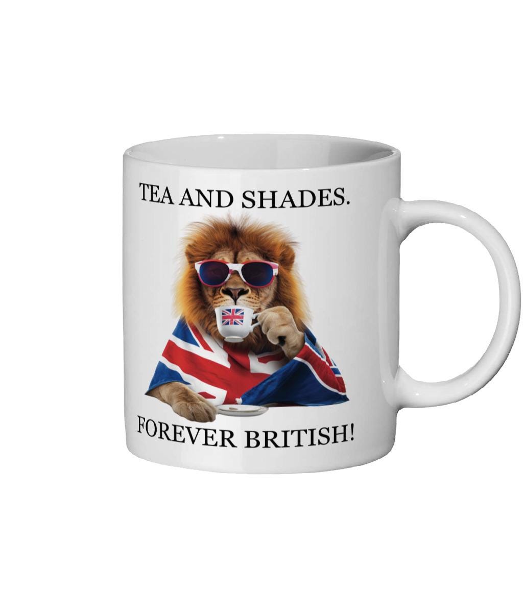 Regal Lion UK Mug: Funny British Tea Cup