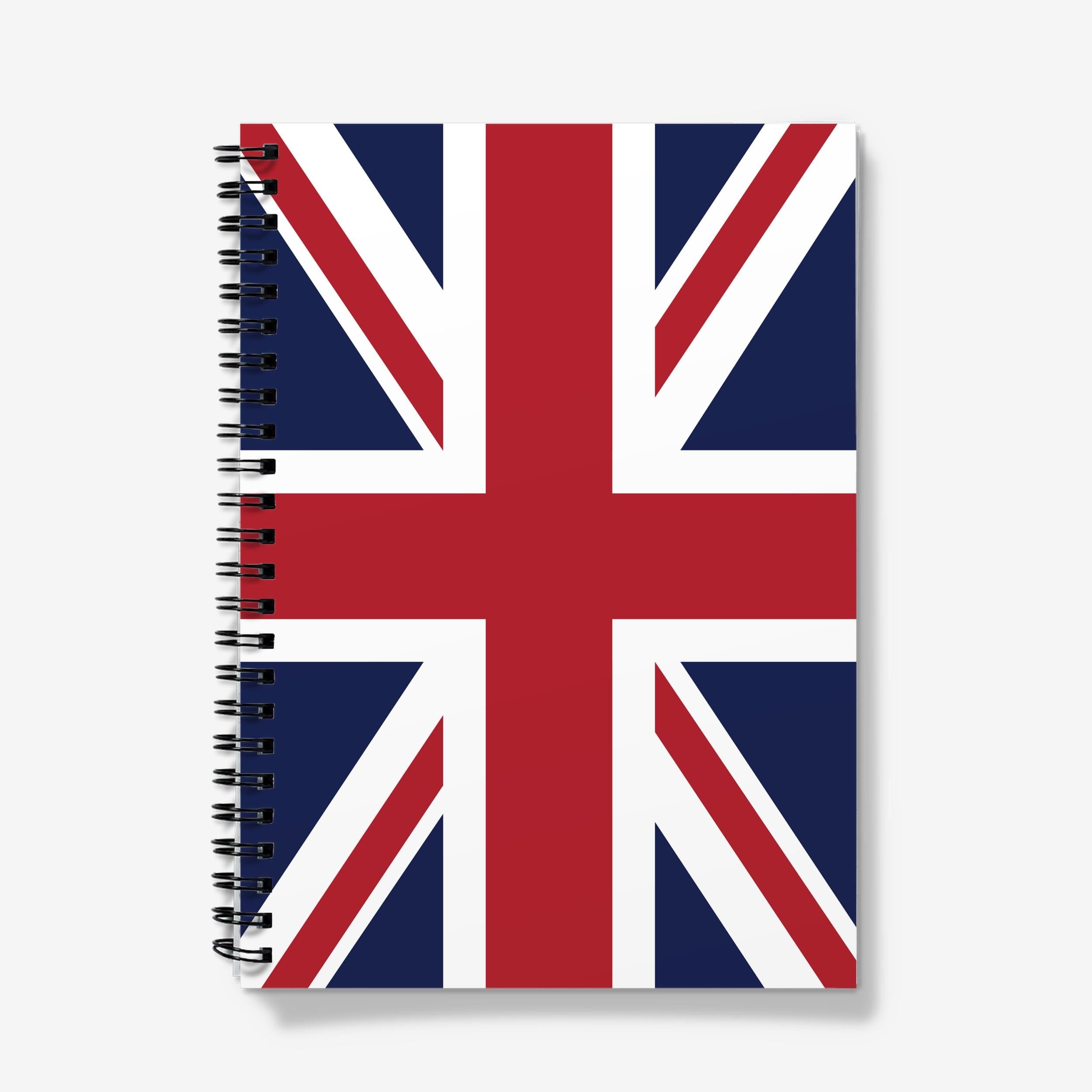 Union Jack A5 Notebook: British Travel Journal, Lined or Graph