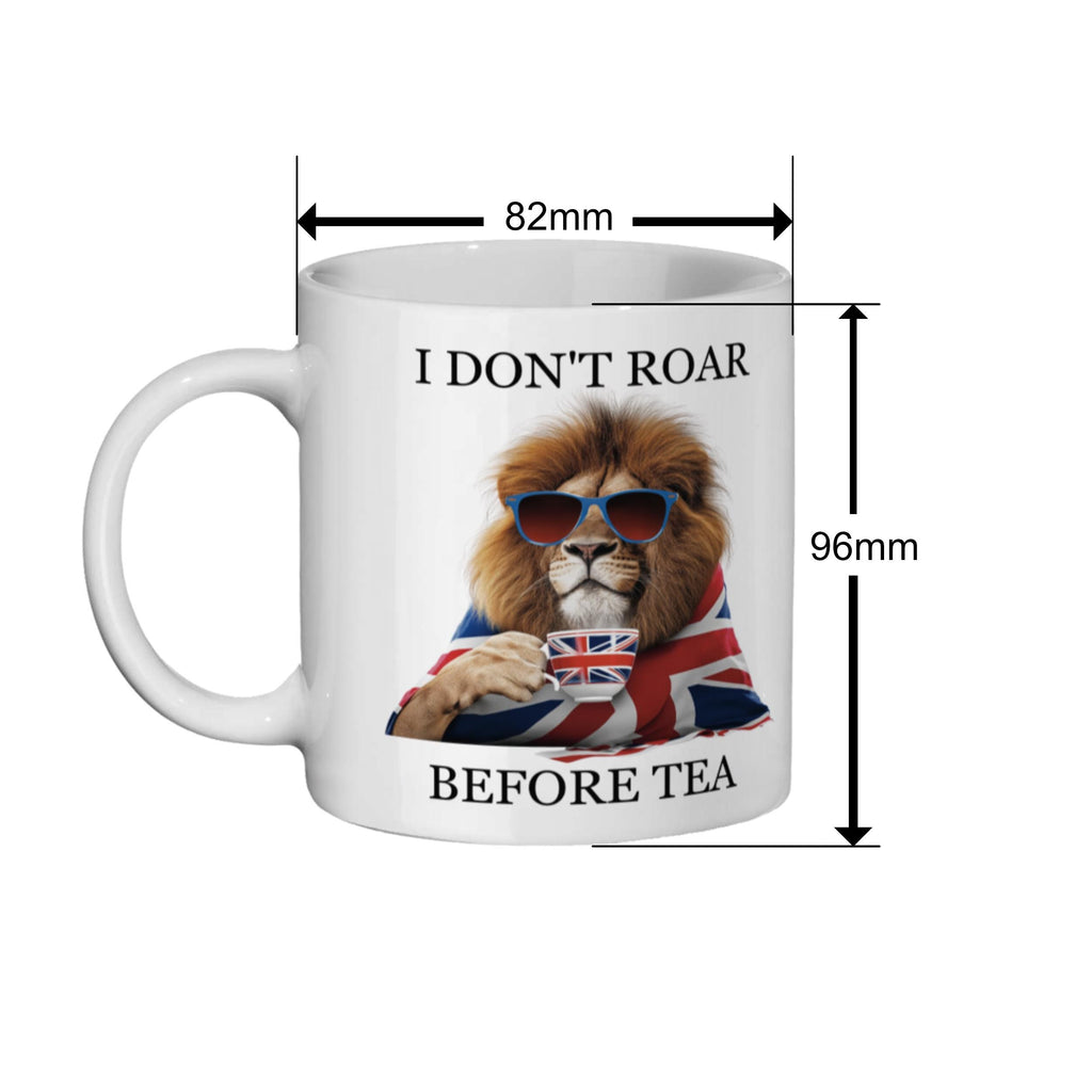 Regal Lion UK Mug: Funny British Tea Cup, Union Jack Design