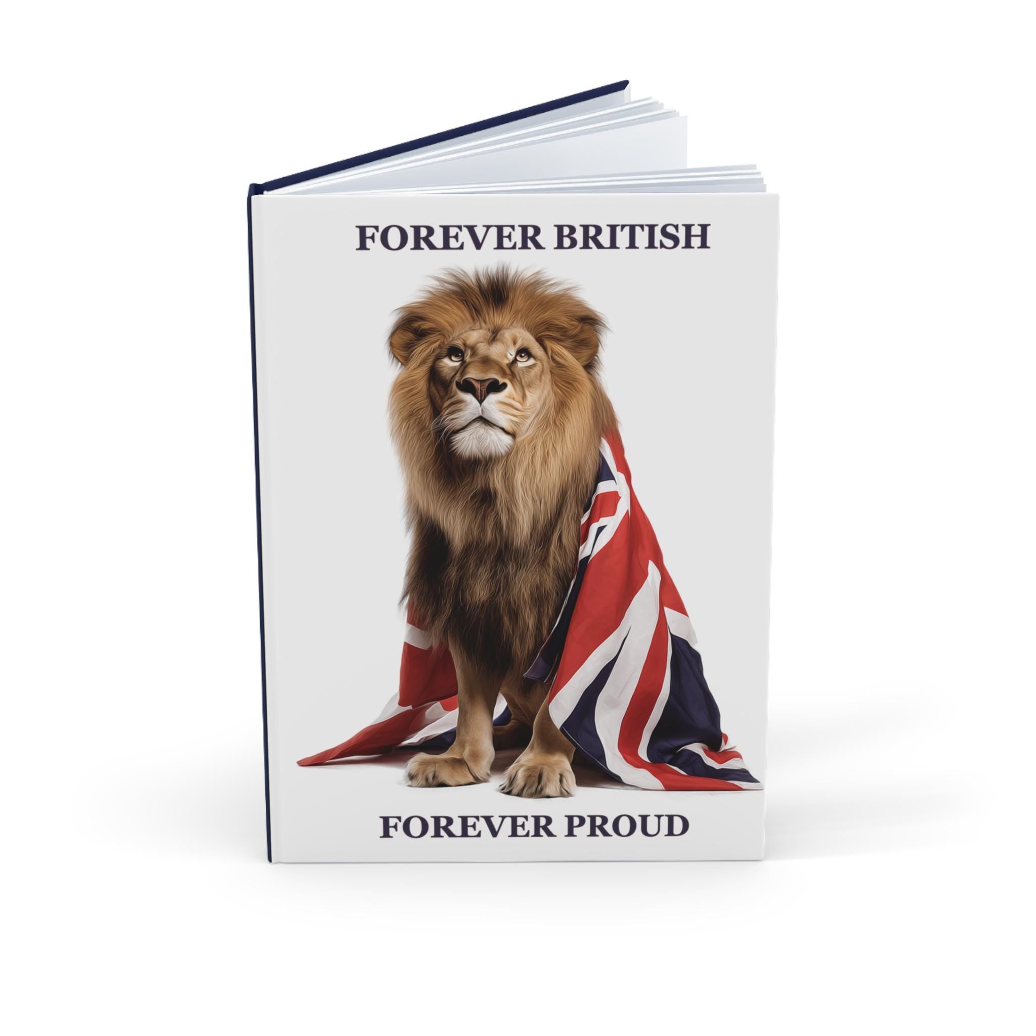 Regal Lion Union Jack Hardback Journal: British Pride A5/A4 Notebook
