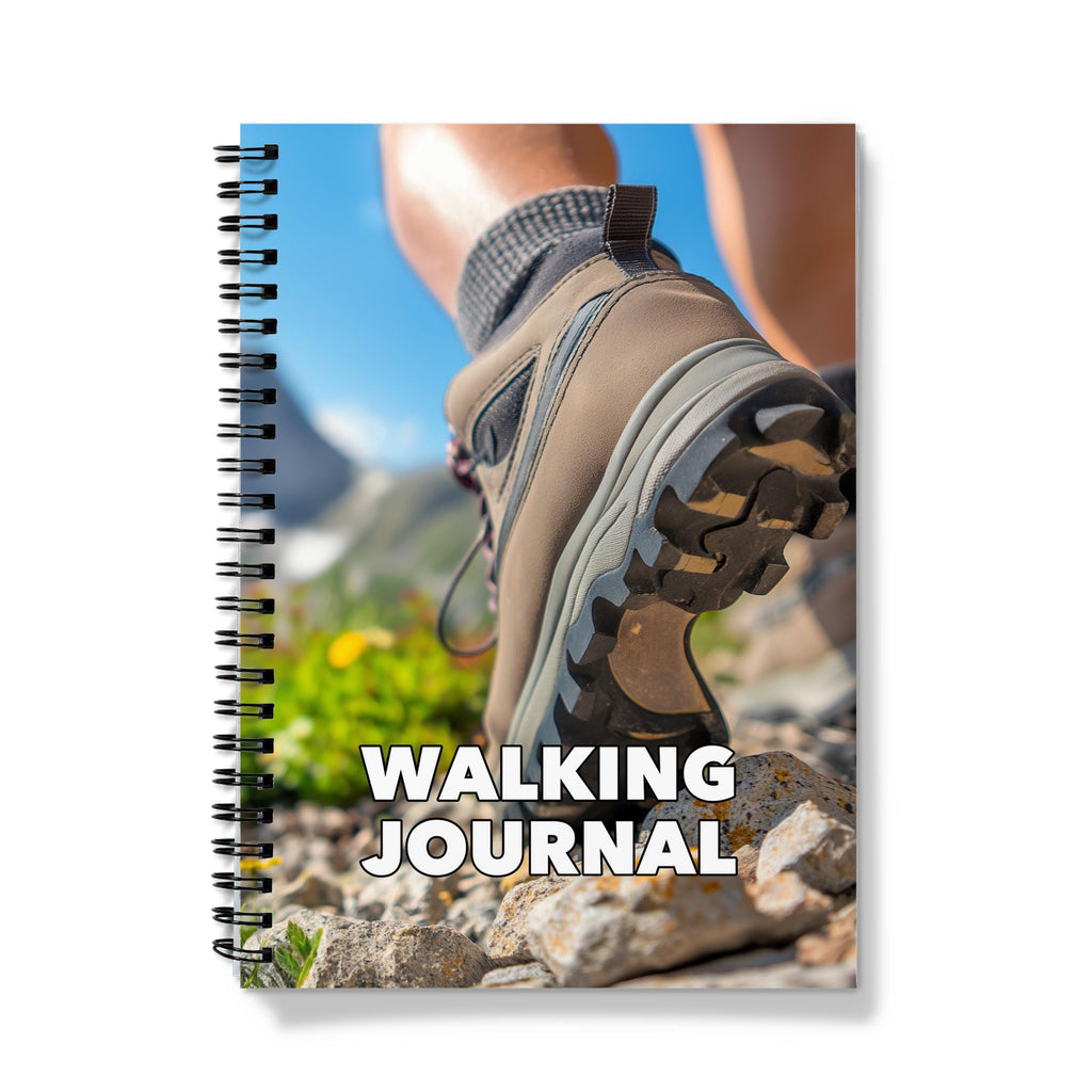 A5 Hiking Journal: Spiral Bound Walking Logbook with Boot Cover