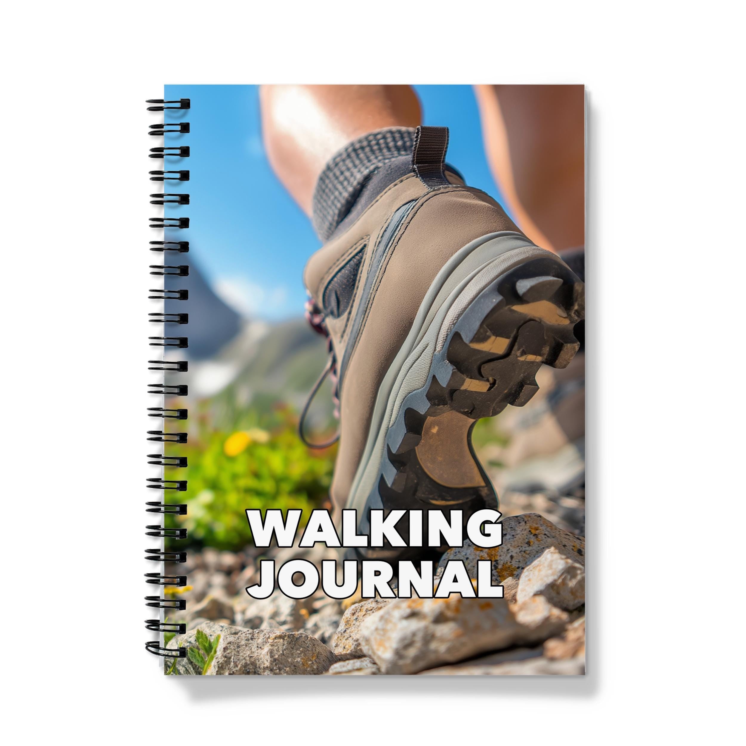 A5 Hiking Journal: Spiral Bound Walking Logbook with Boot Cover