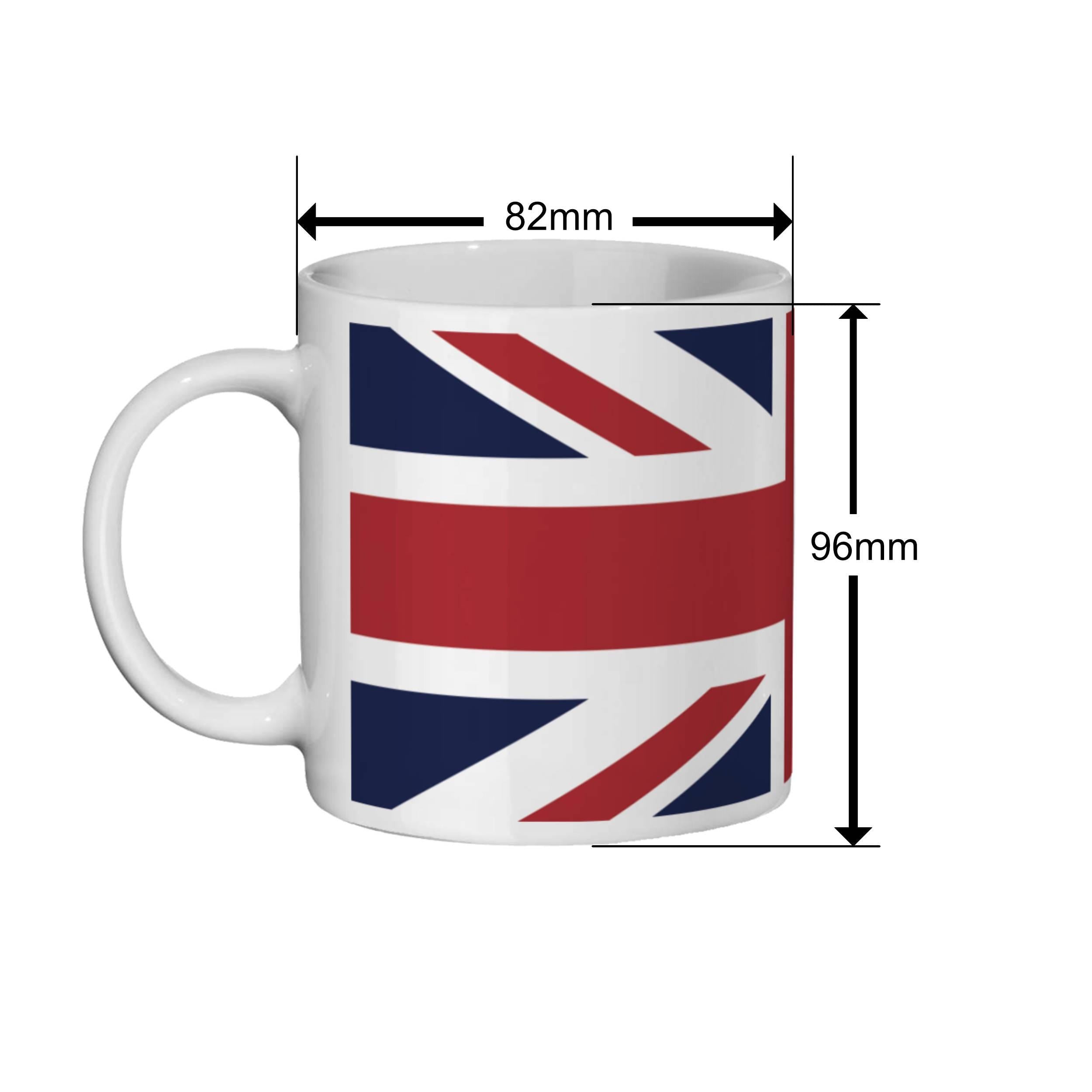 Union Jack Mug: British Flag Coffee Cup, UK Souvenir