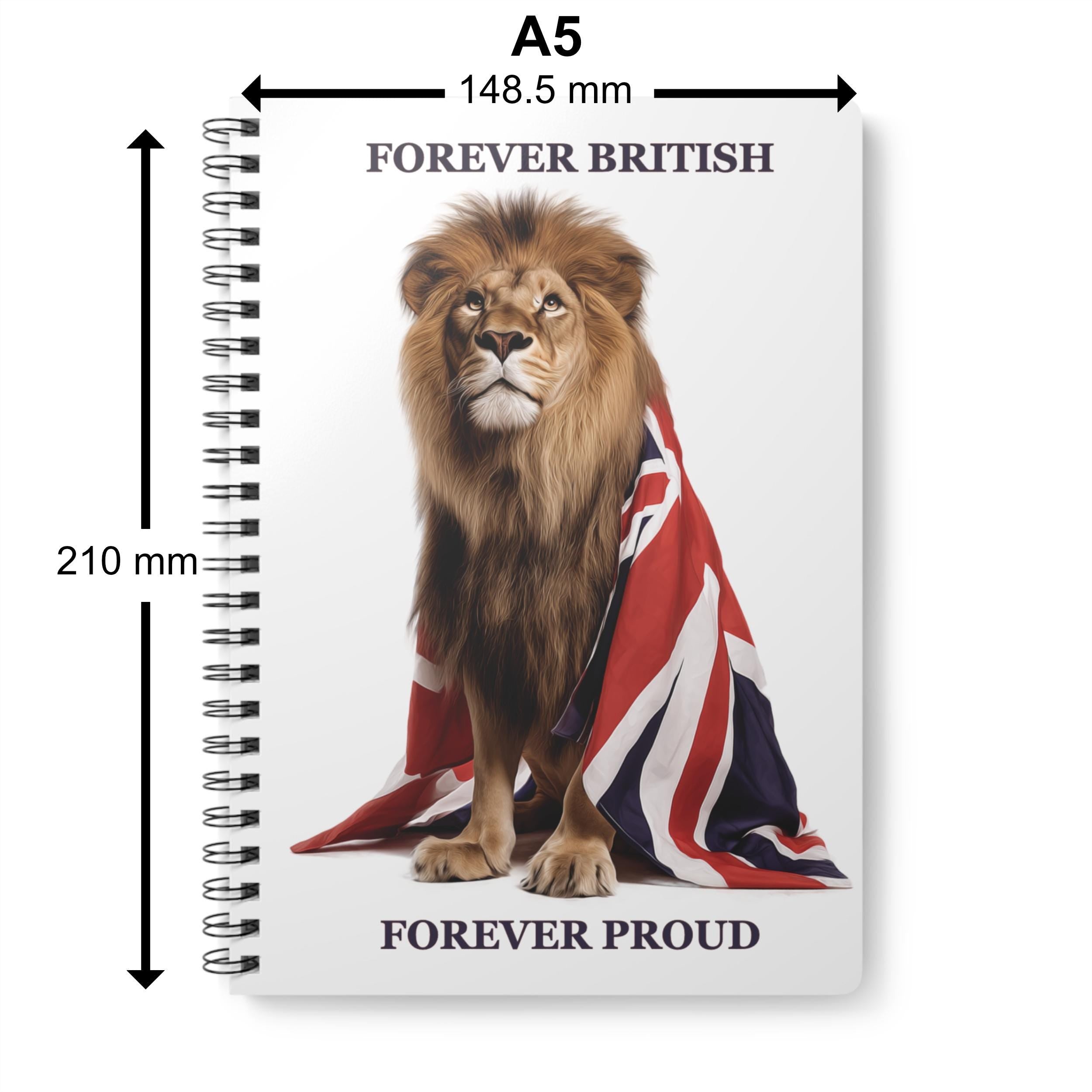 Regal Lion Notepad: British Union Jack A5 Notebook