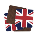 Union Jack Flag Coasters: British Pride Drink Mats (Set of 4)
