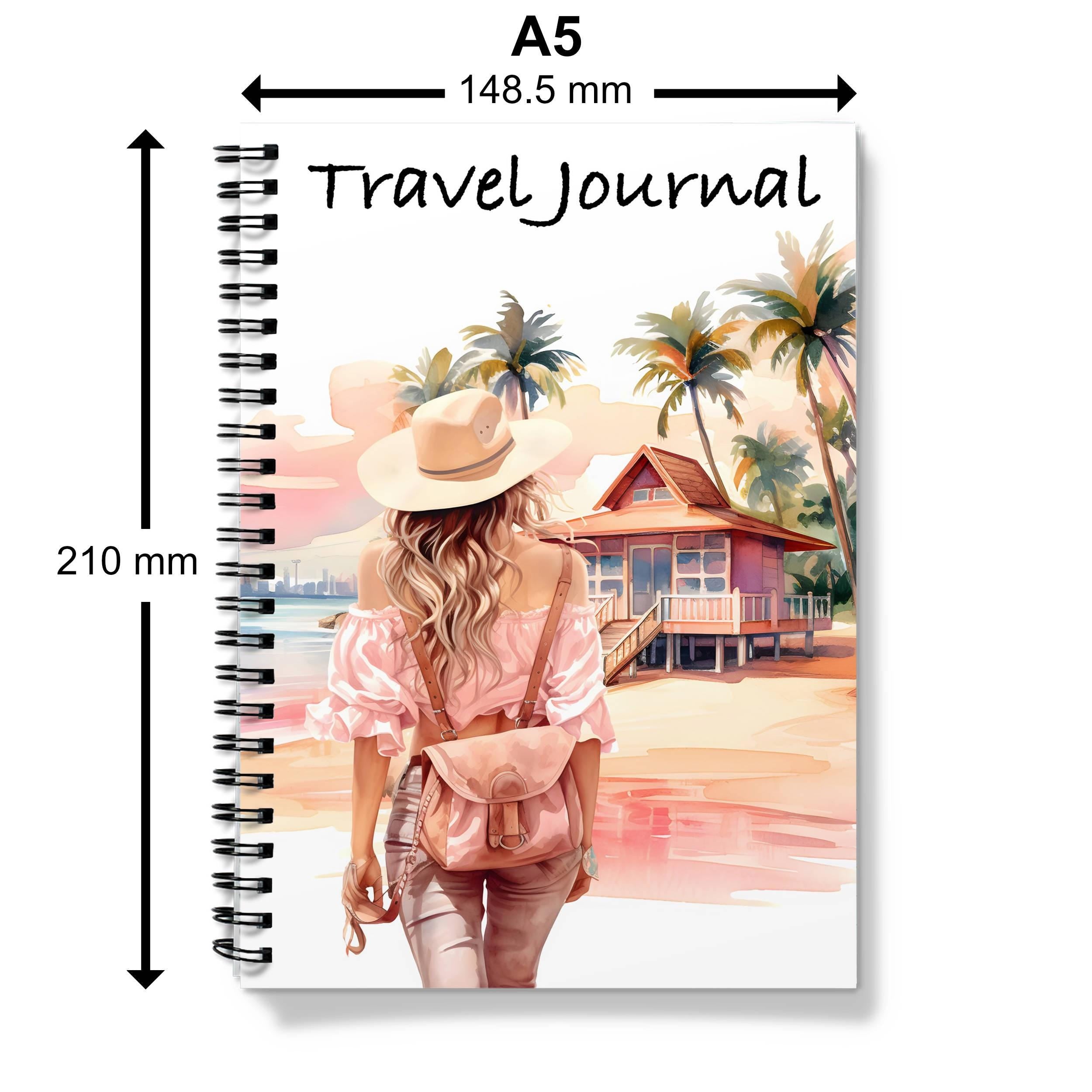 Tropical Beach Travel Journal: A5 Spiral Bound Adventure Diary