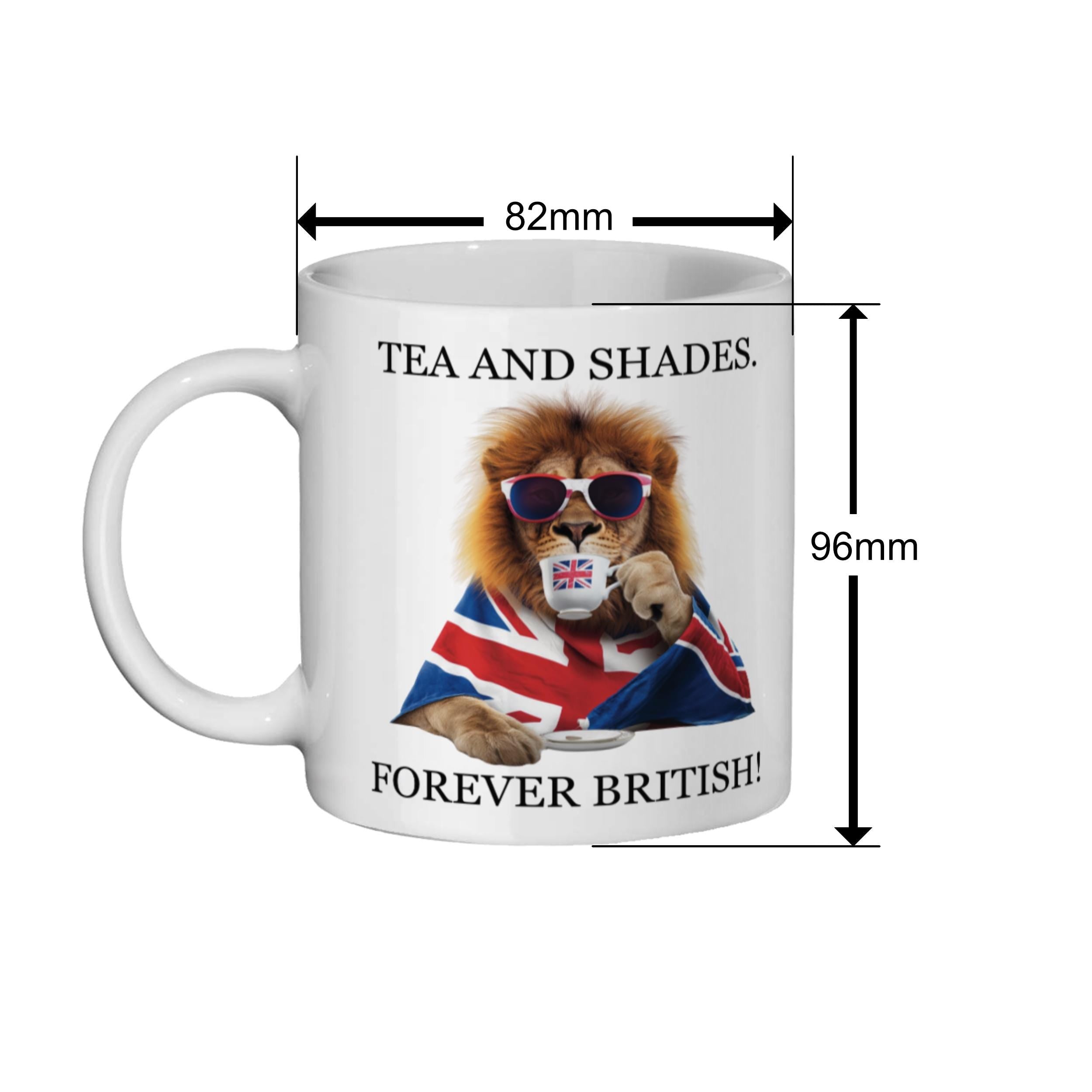 Regal Lion UK Mug: Funny British Tea Cup