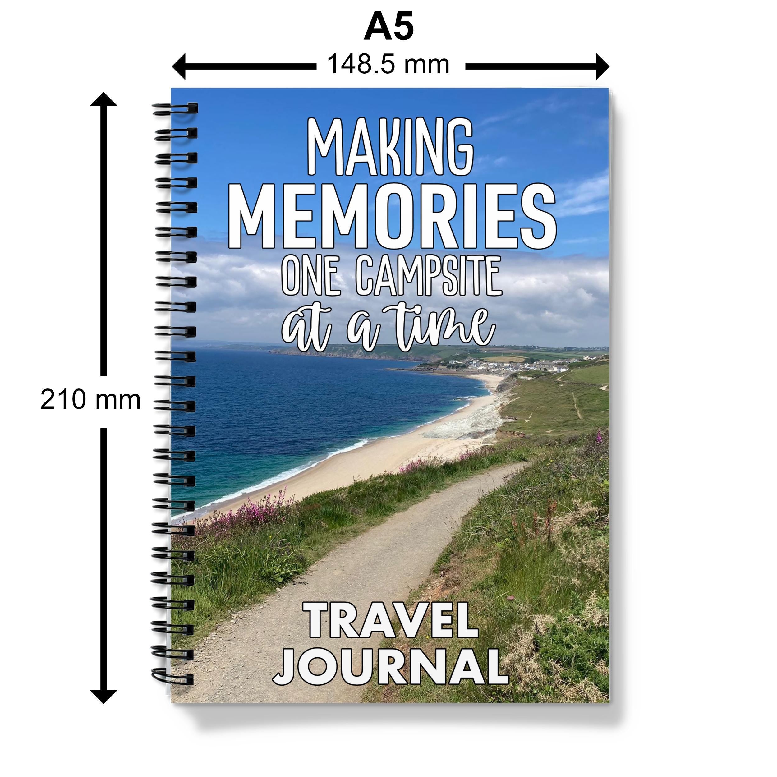 Coastal View Travel Journal: A5 Spiral Notebook for Camping Adventures