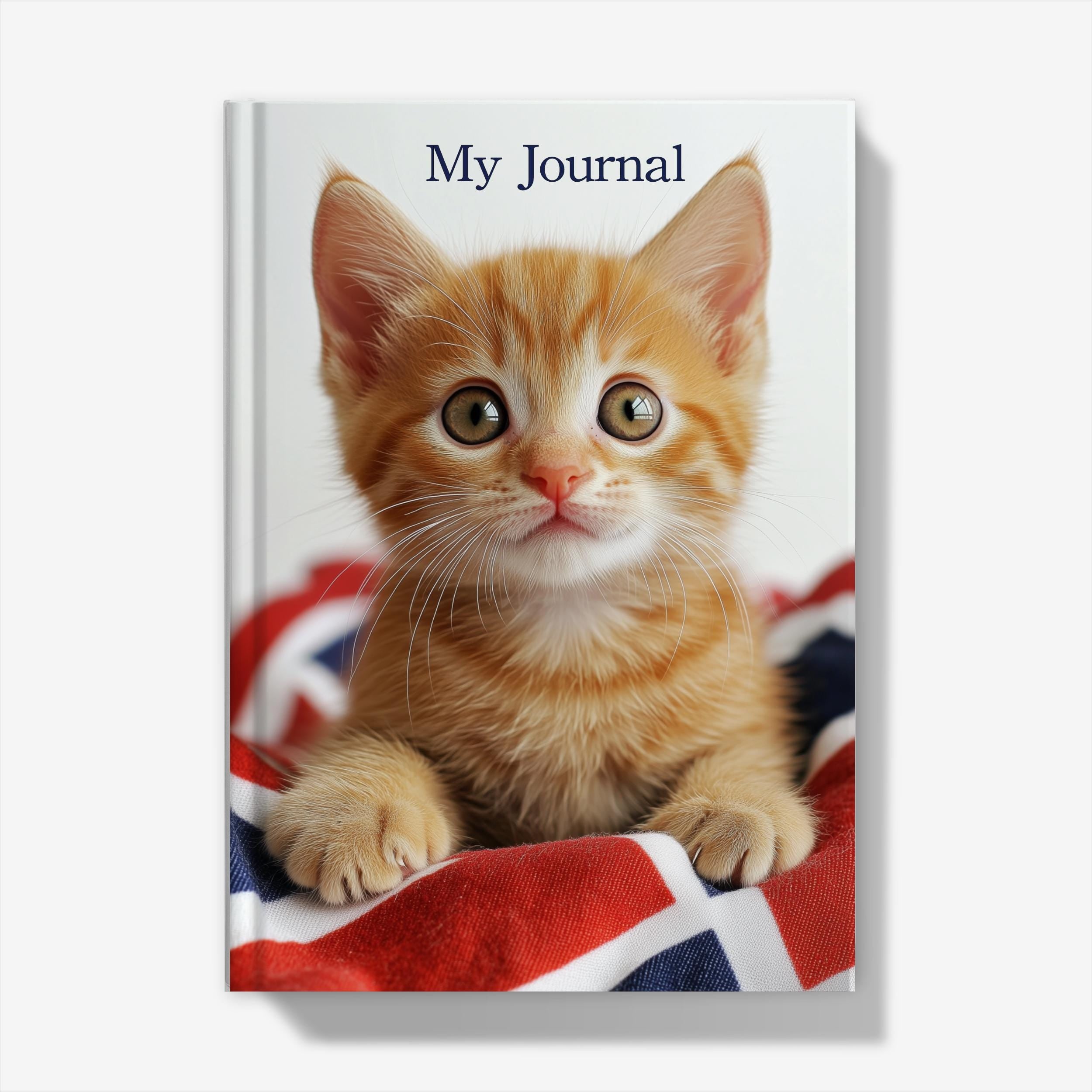 Ginger Kitten Notebook: Union Jack Cushion, Cat Lover Journal