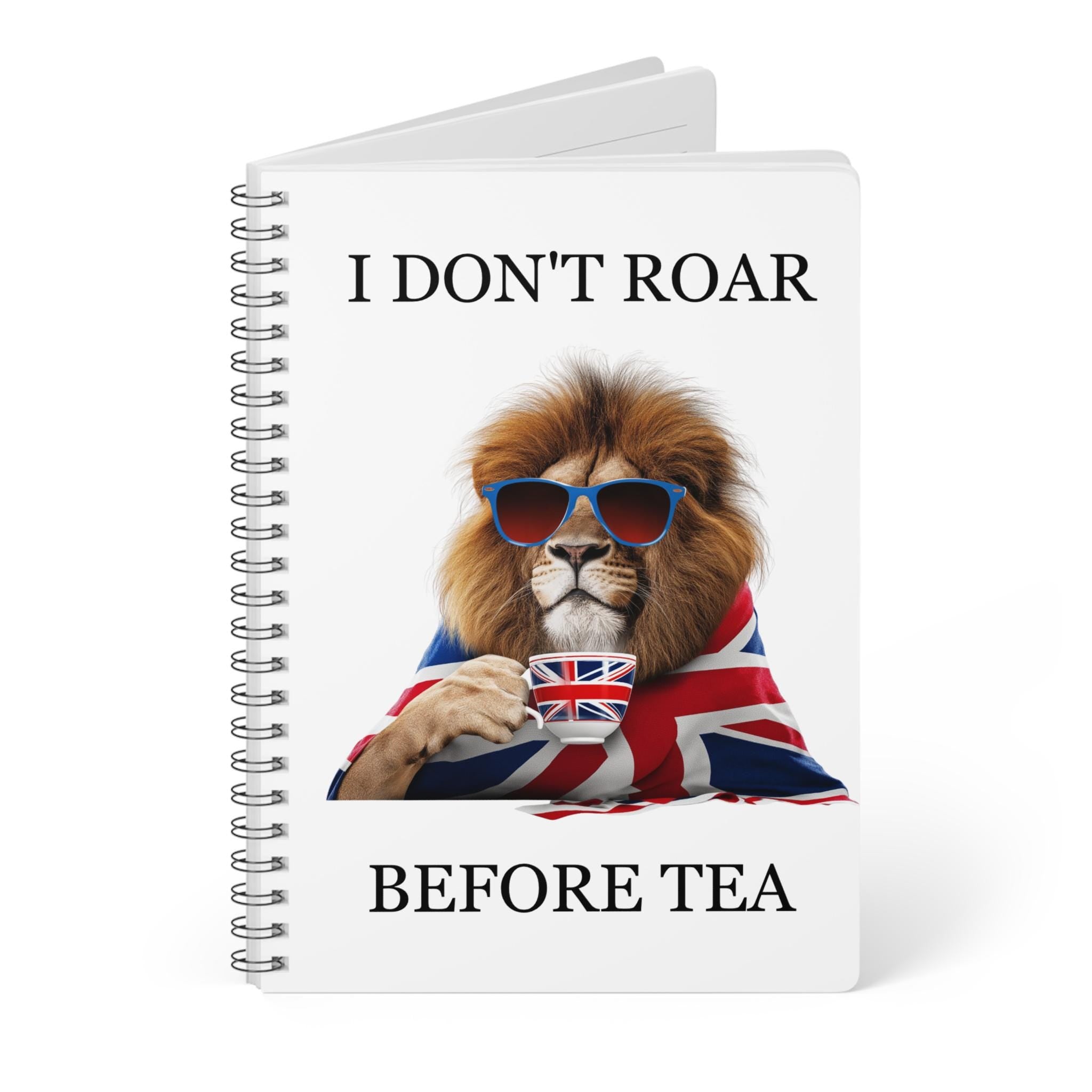 Regal Lion Notepad: Funny British Union Jack Notebook
