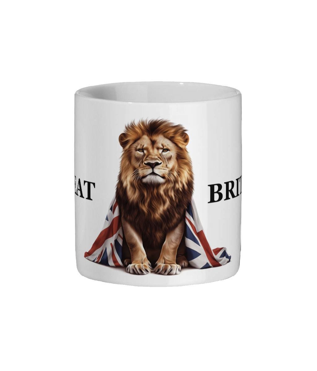 British Lion Coffee Mug: Patriotic England Souvenir Gift