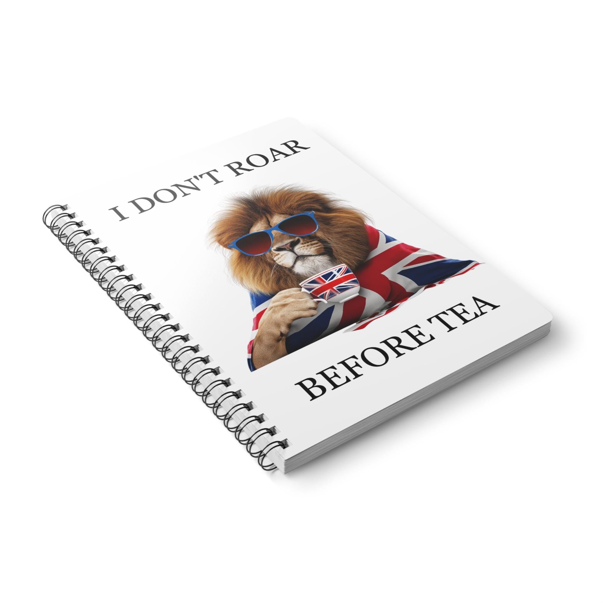 Regal Lion Notepad: Funny British Union Jack Notebook