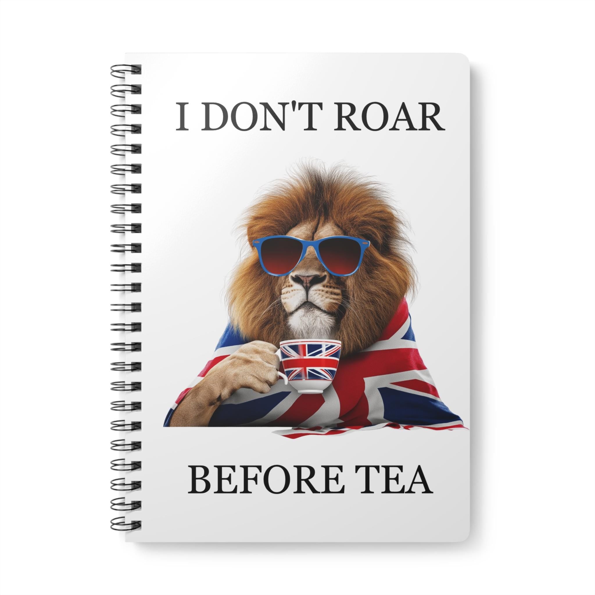 Regal Lion Notepad: Funny British Union Jack Notebook