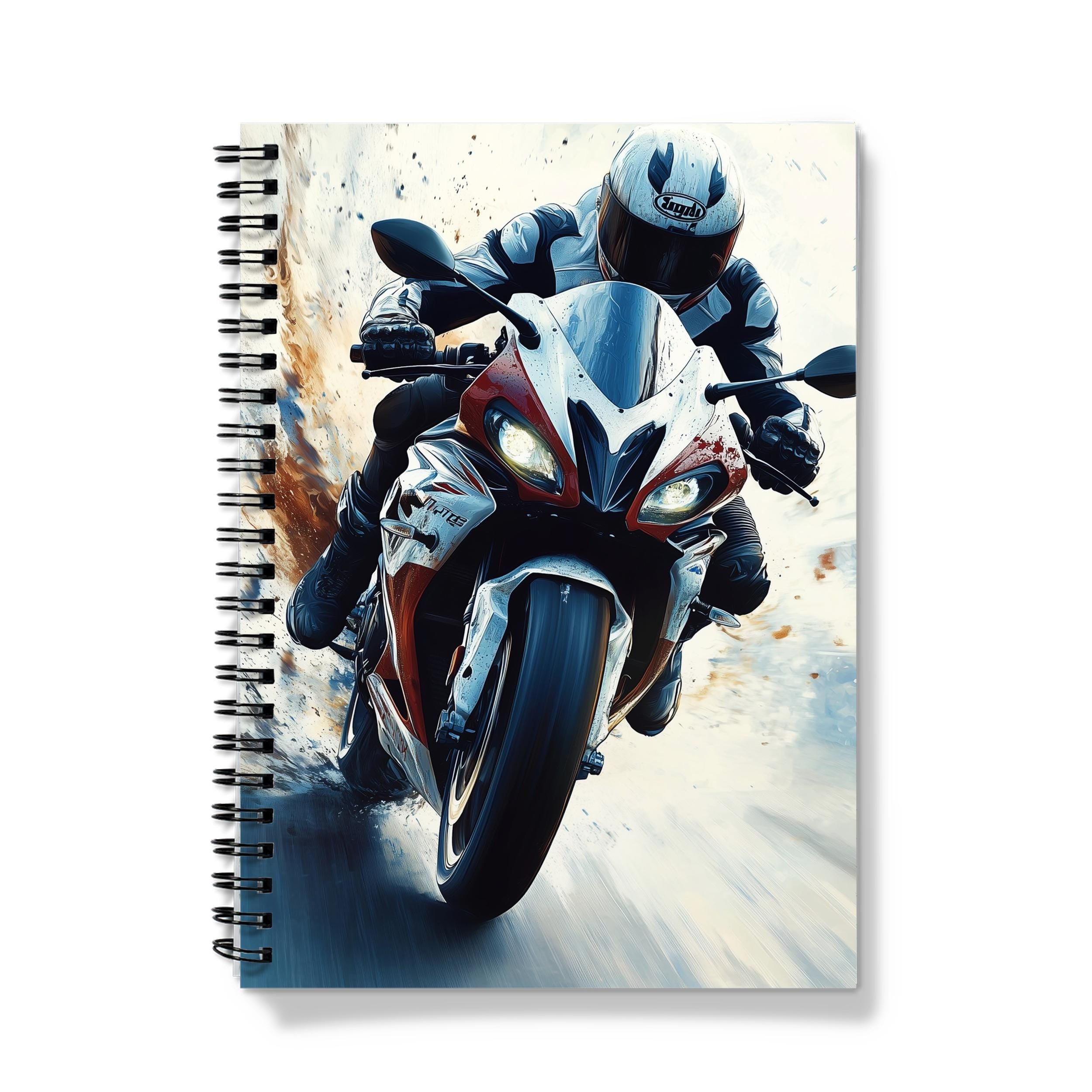 Motorbike Spiral Notebook: A5 Lined/Graph Paper Journal