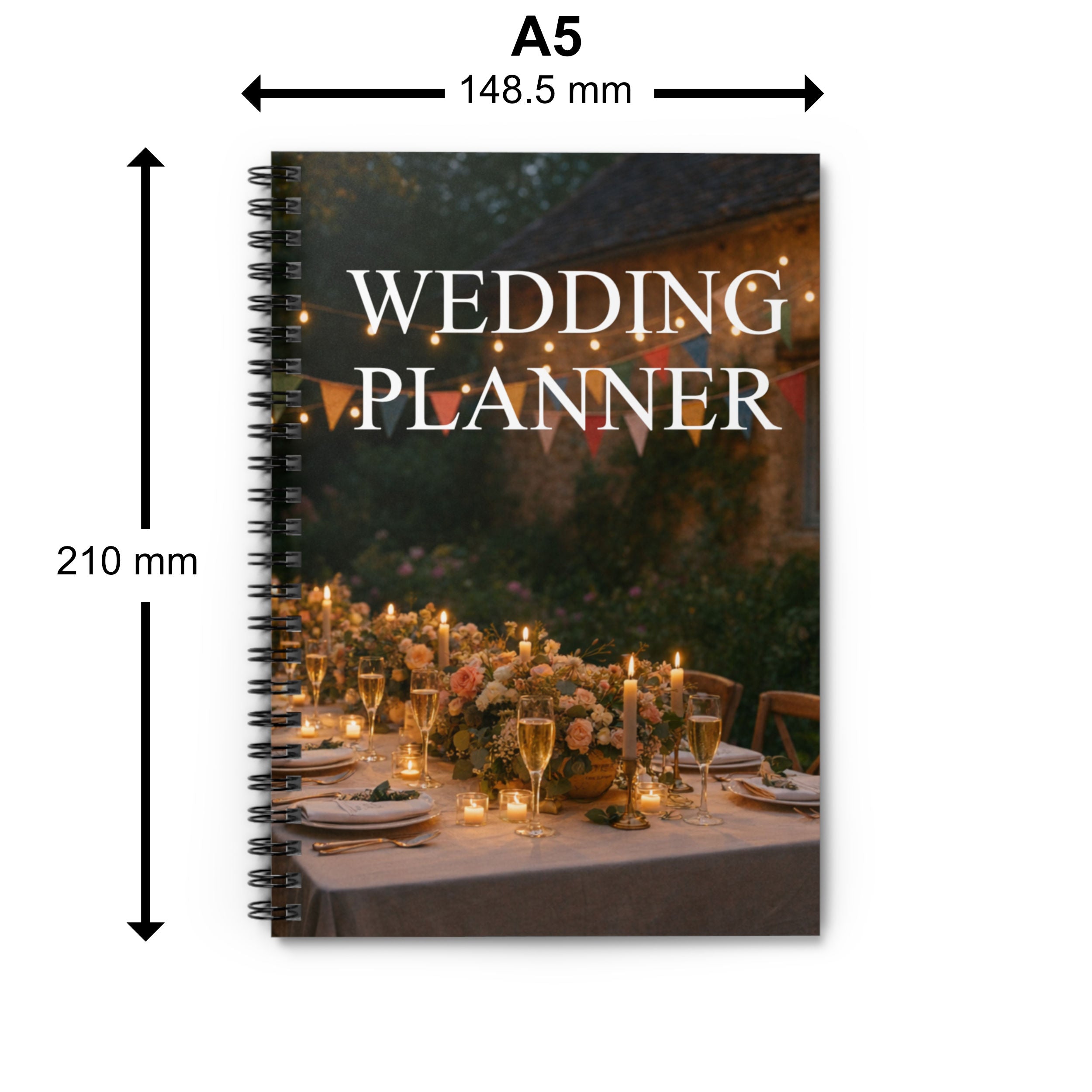 Wedding Planner French Gite - A5 Spiral Notebook