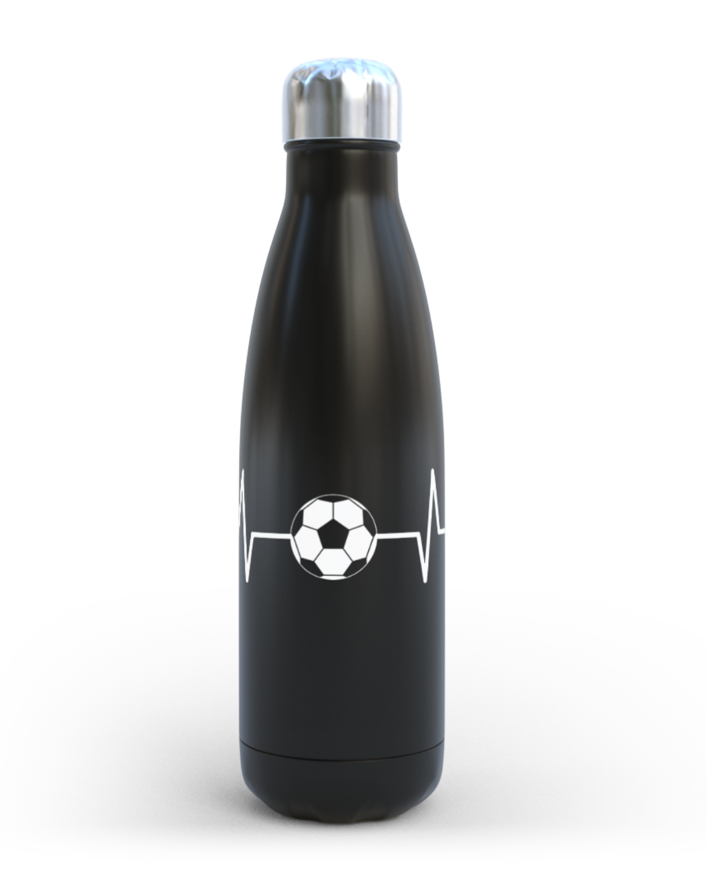 Football Heartbeat 50cl Thermos Bottle - Insulated Stainless Steel Water Bottle
