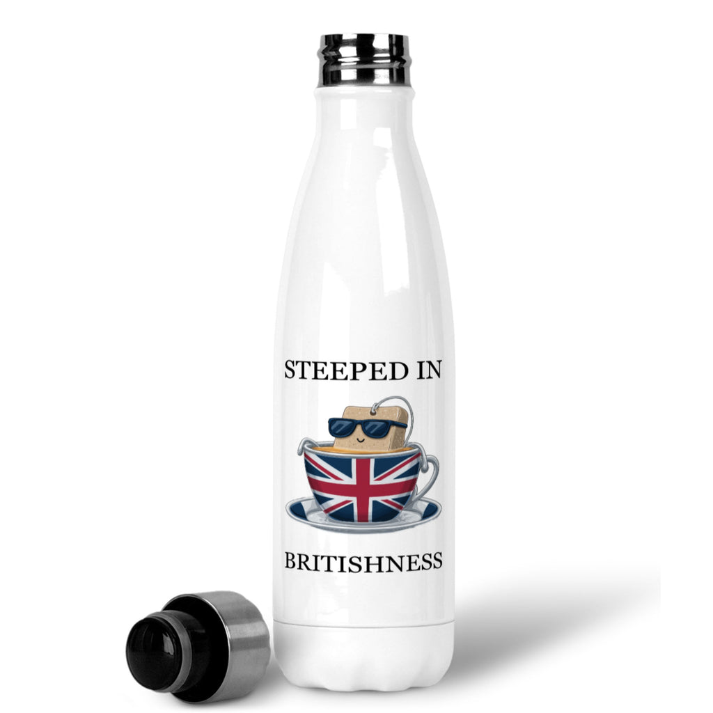 Union Jack Steel Water Bottle: British Gift for Tea Lovers