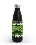 Classic 50cl Thermos Black Bottle - Born To Play Video Games