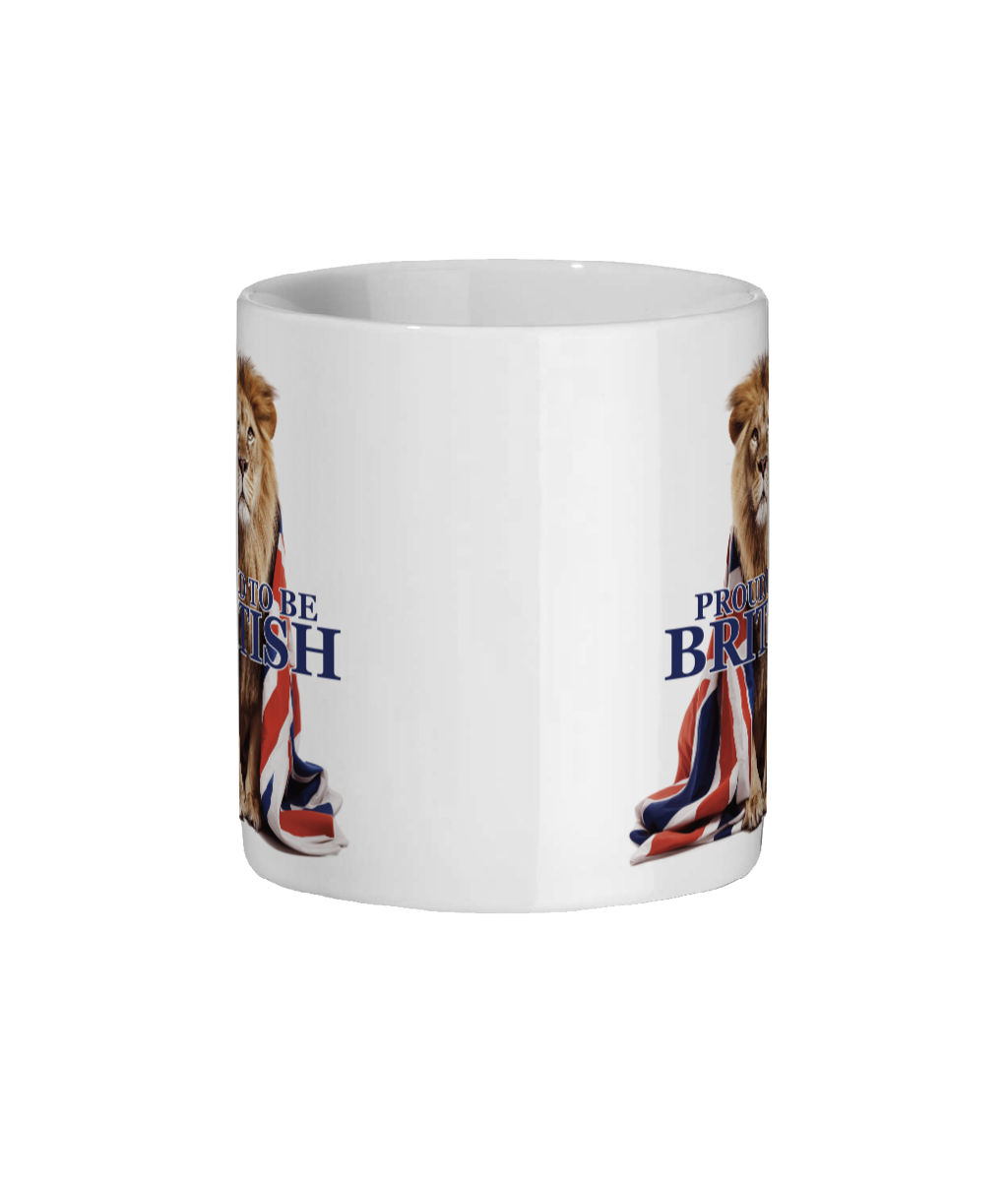 British Regal Lion Coffee Mug - Proud to be British 11oz