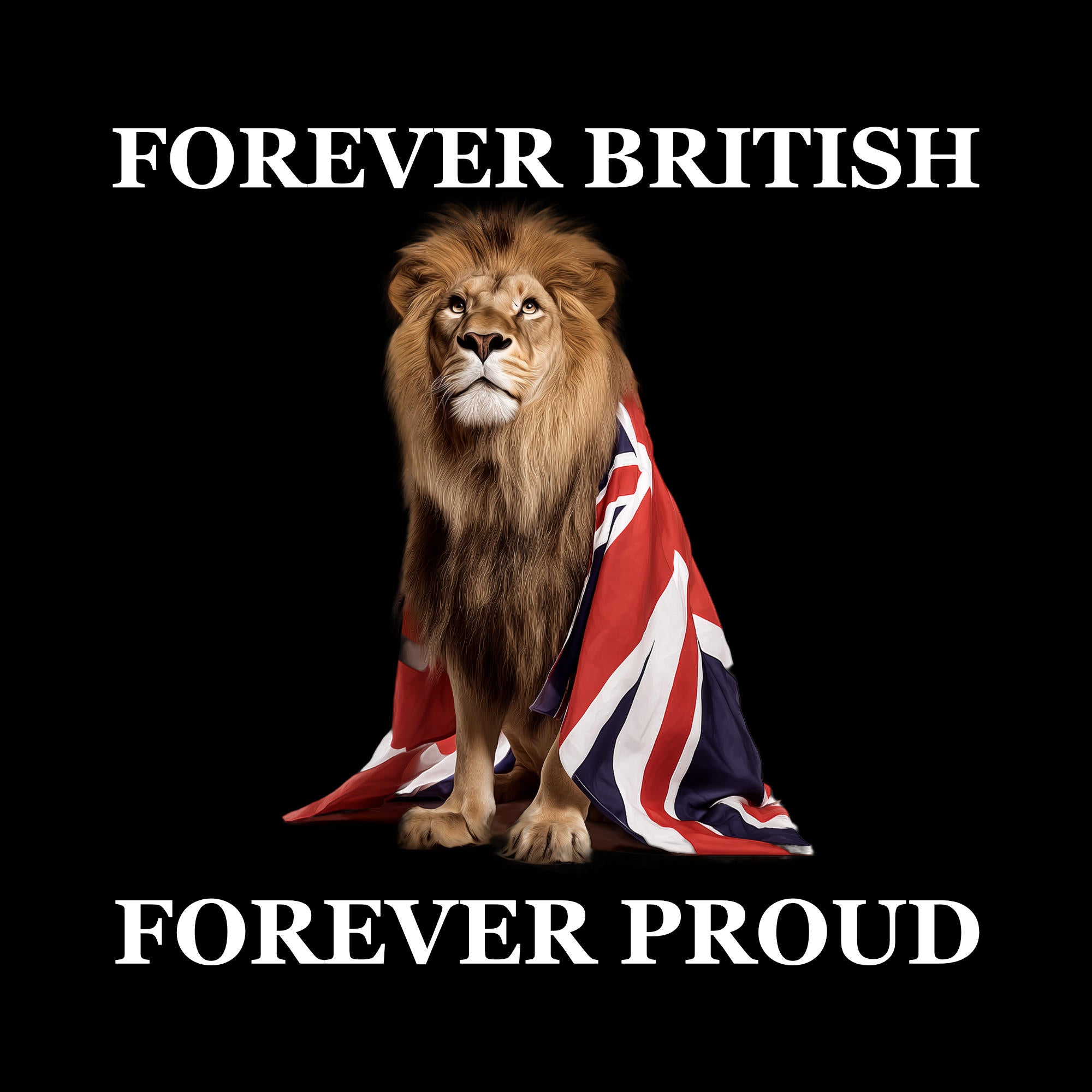 Regal Lion Union Jack T-Shirt: British Pride Ringspun Cotton Tee