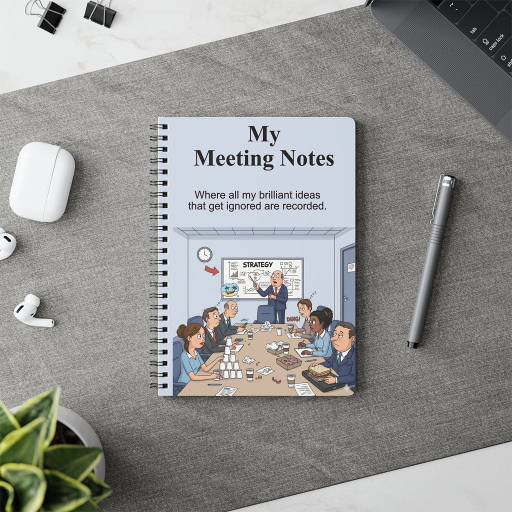 My Meeting Notes: A5 Spiral Notebook for Meetings