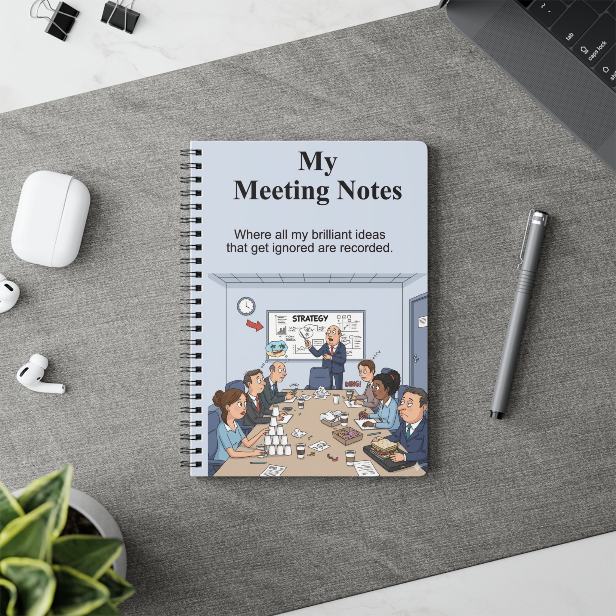 My Meeting Notes: A5 Spiral Notebook for Meetings