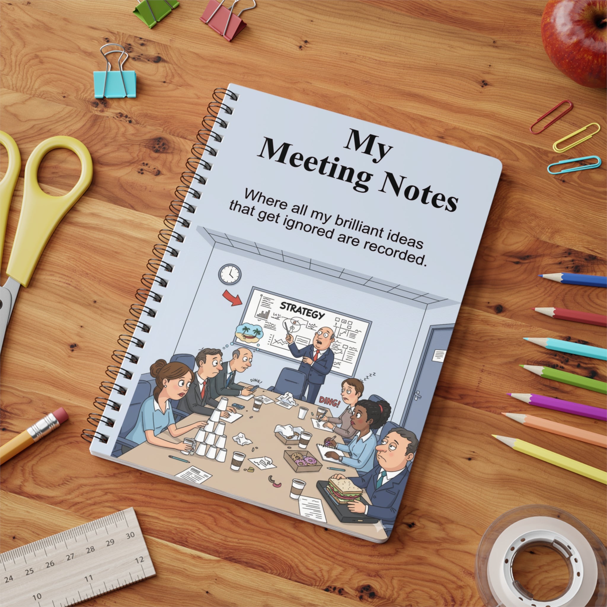 My Meeting Notes: A5 Spiral Notebook for Meetings