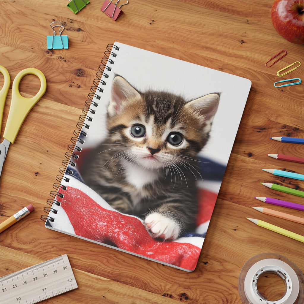 Cute Tabby Kitten - A5 Spiral Notebook