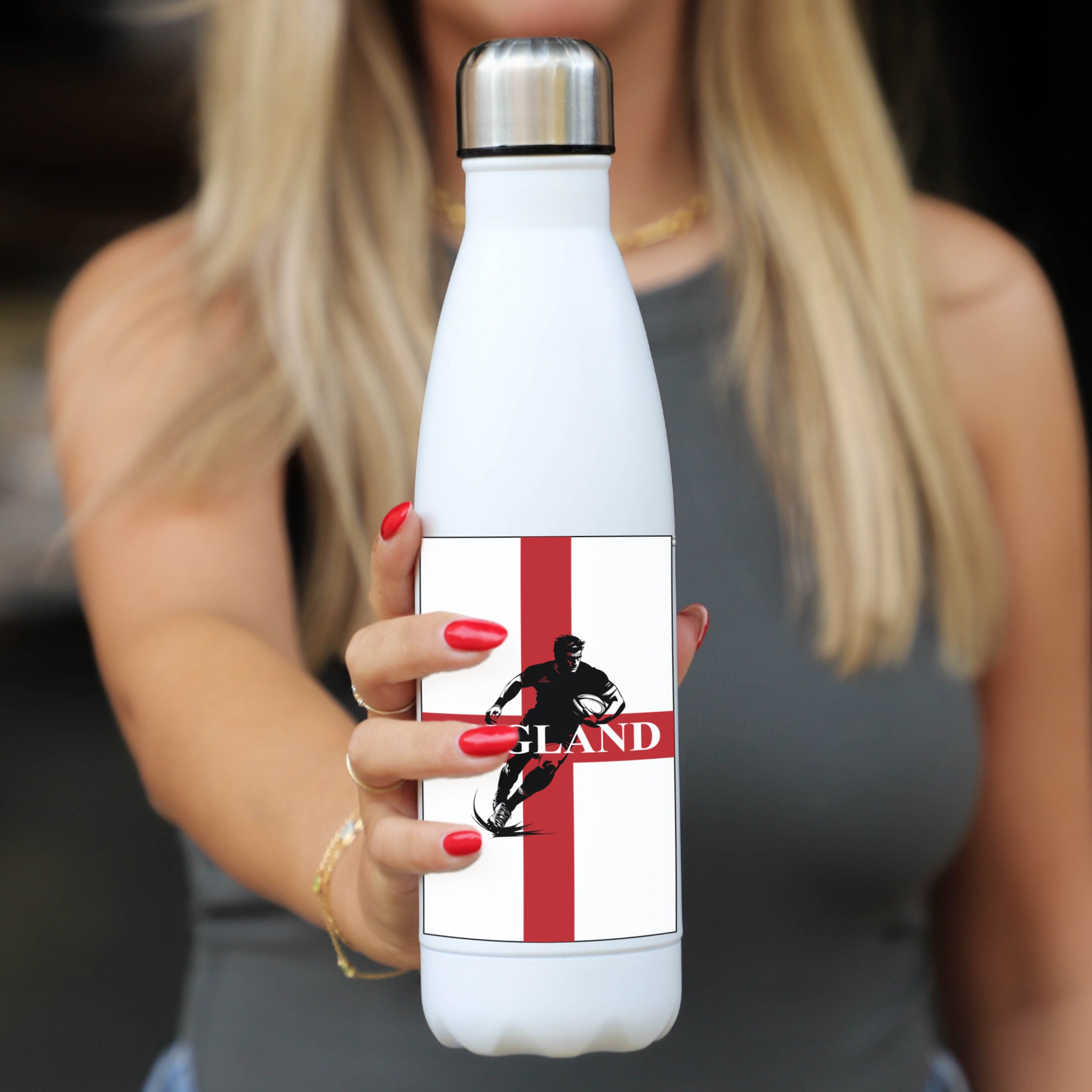 England Rugby Water Bottle – 500ml Insulated Stainless Steel Thermos