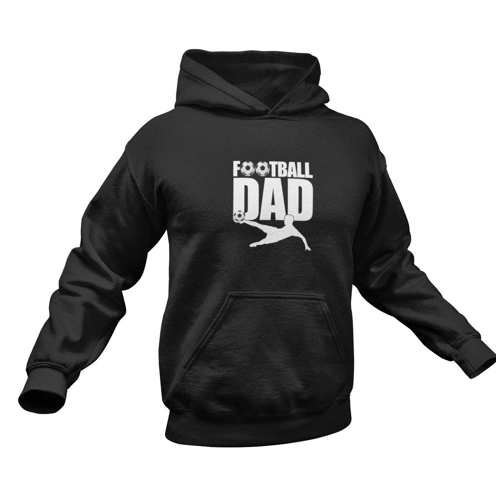 Football dad graphic on a black hoodie