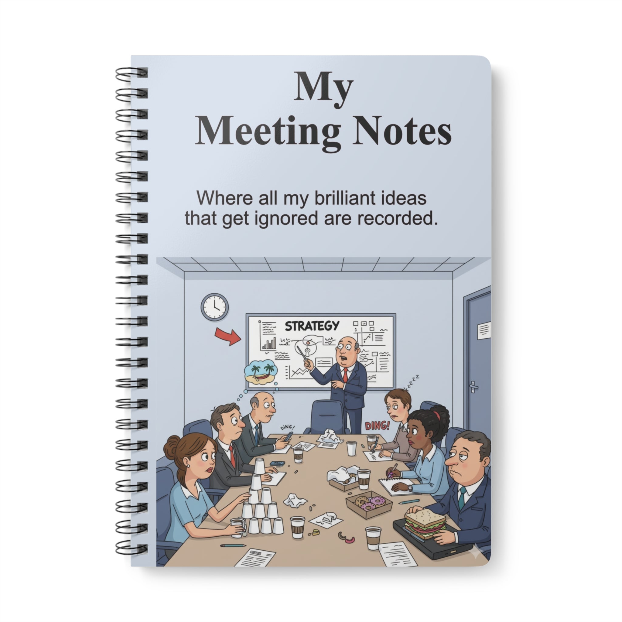 My Meeting Notes: A5 Spiral Notebook for Meetings