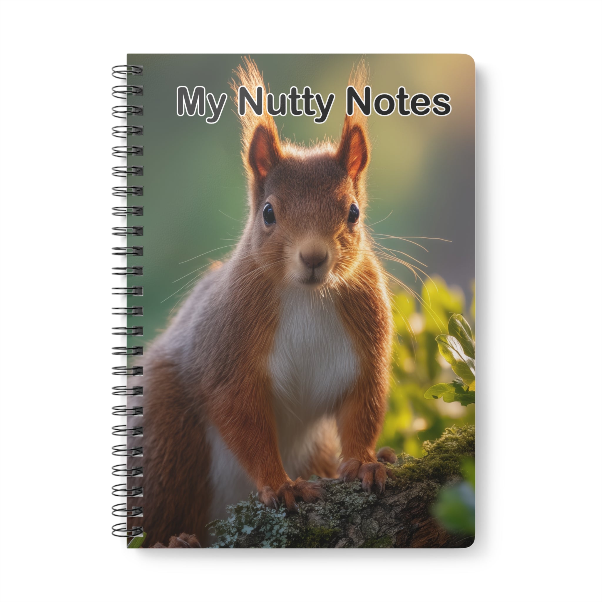 Nutty Notes Squirrel A5 Spiral Notebook