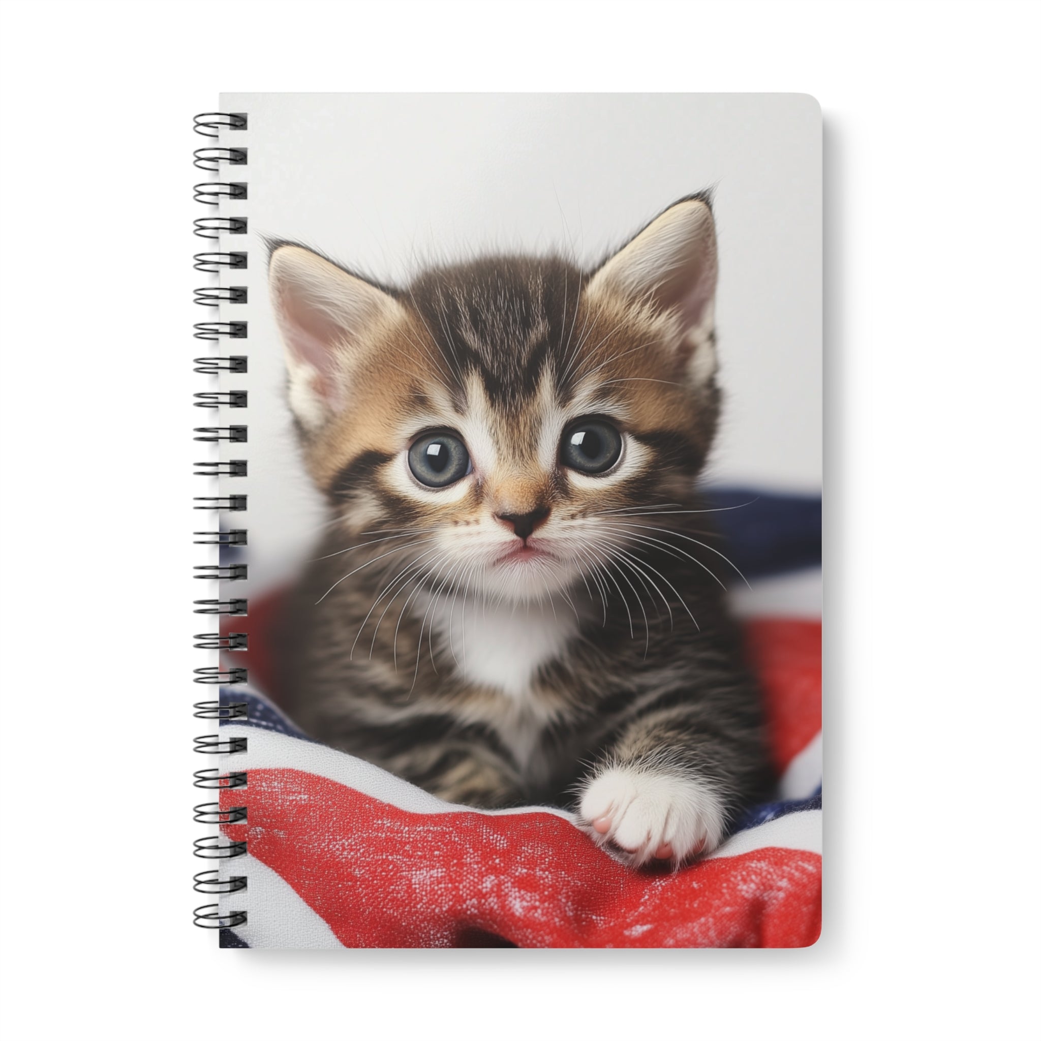 Cute Tabby Kitten - A5 Spiral Notebook