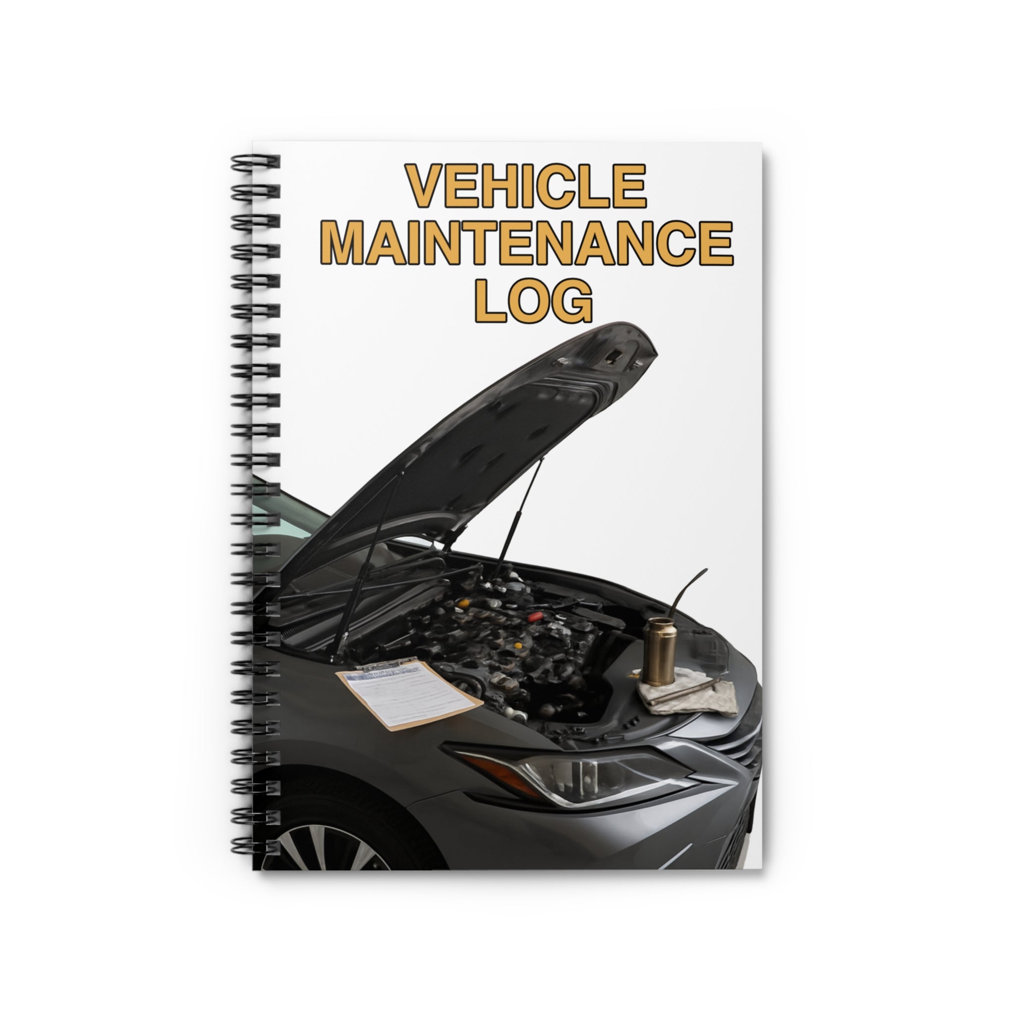 Car Maintenance Log - A5 Spiral Notebook