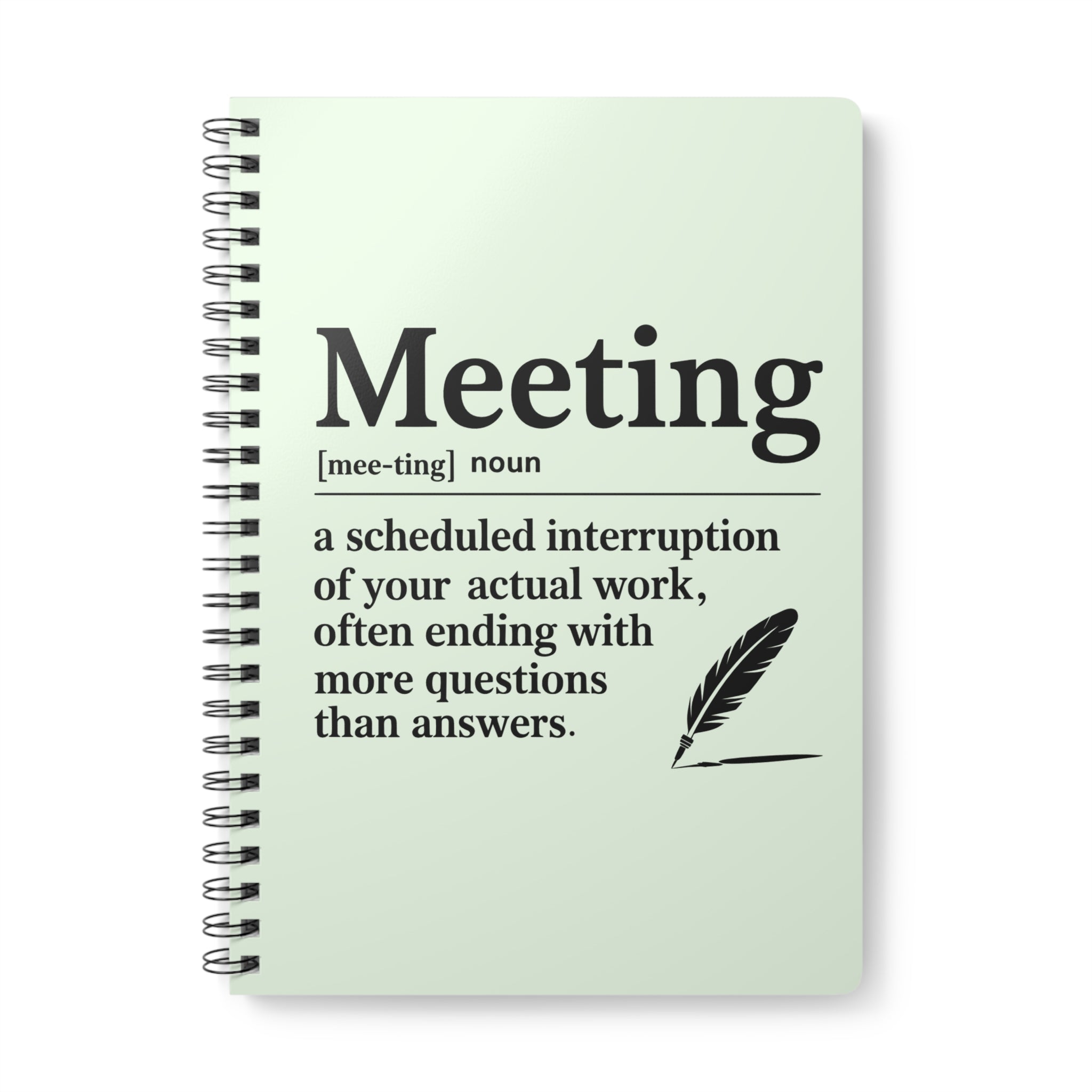 Meeting definition spiral A5 notebook