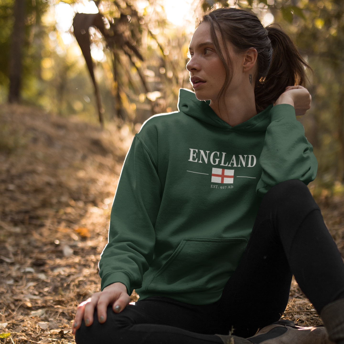 England Est. 927 AD Hoodie: St George Cross, English Heritage