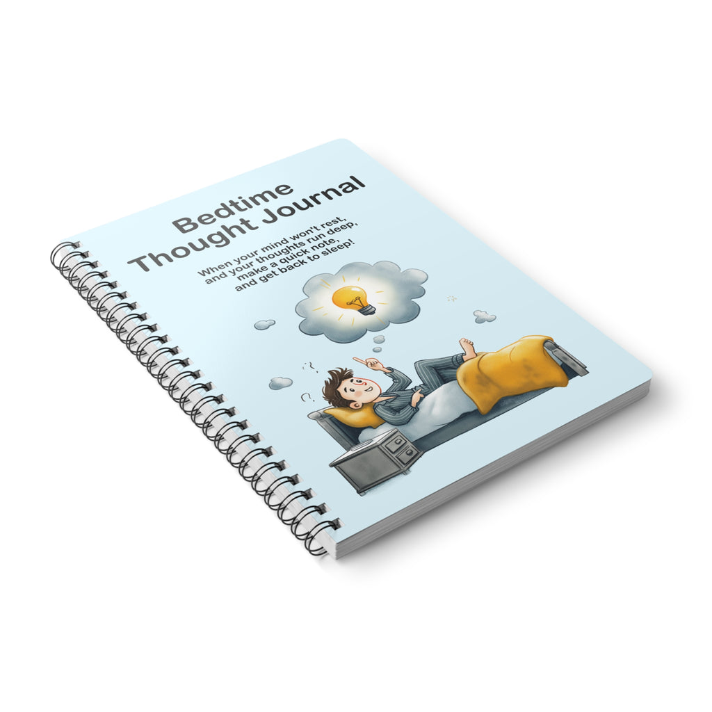Bedtime Thought Journal: A5 Spiral Notebook for Anxiety Relief